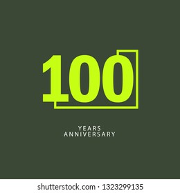 100 Years Anniversary Vector Template Design Illustration.
