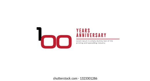100 Years Anniversary Vector Template Design Illustration.