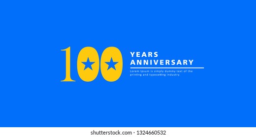 100 Years Anniversary Vector Template Design Illustration.
