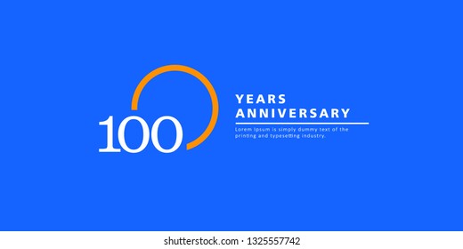 100 Years Anniversary Vector Template Design Illustration.