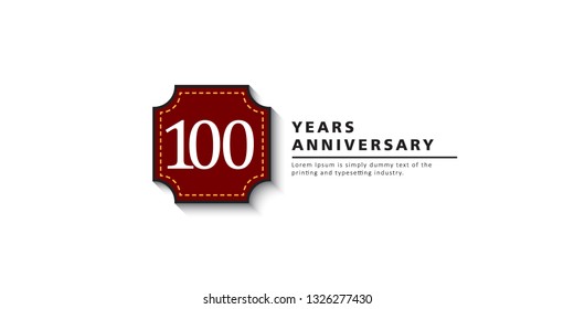 100 Years Anniversary Vector Template Design Illustration.