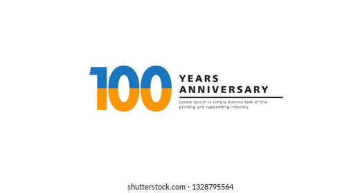 100 Years Anniversary Vector Template Design Illustration.