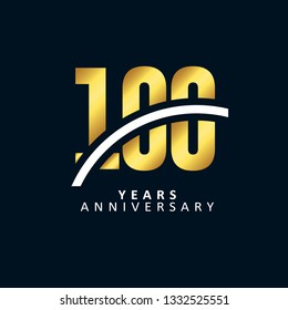 100 Years Anniversary Vector Template Design Illustration.