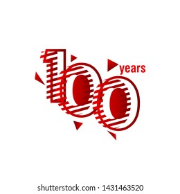 100 Years Anniversary Vector Template Design Illustration