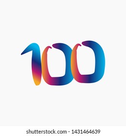100 Years Anniversary Vector Template Design Illustration