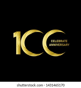 100 Years Anniversary Vector Template Design Illustration
