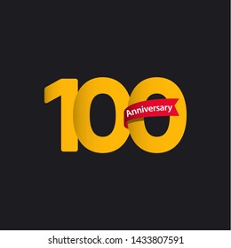 100 Years Anniversary Vector Template Design Illustration