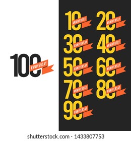 100 Years Anniversary Vector Template Design Illustration