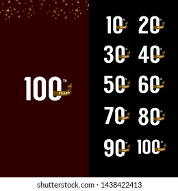 100 Years Anniversary Vector Template Design Illustration