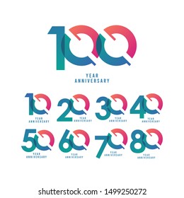 100 Years Anniversary Vector Template Design Illustration