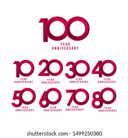 100 Years Anniversary Vector Template Design Illustration