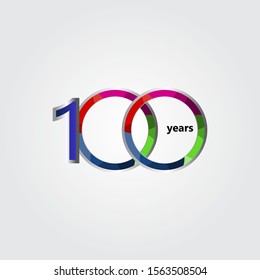 100 Years Anniversary Vector Template Design Illustration