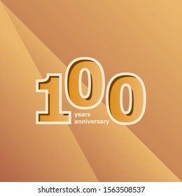 100 Years Anniversary Vector Template Design Illustration