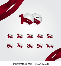 100 Years Anniversary Vector Template Design Illustration