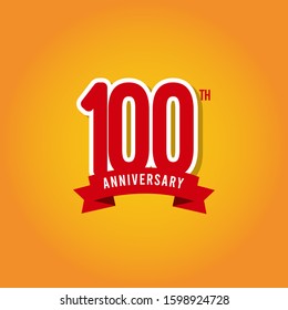 100 Years Anniversary Vector Template Design Illustration