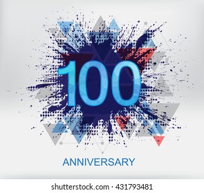 100 years anniversary.100 anniversary template design.Vector illustration. 