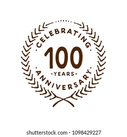 100 years design template. 100th vector and illustration.