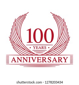 100 years design template. 100th anniversary. Vector and illustration.