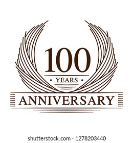 100 Years Design Template 100th Anniversary Stock Vector (Royalty Free ...