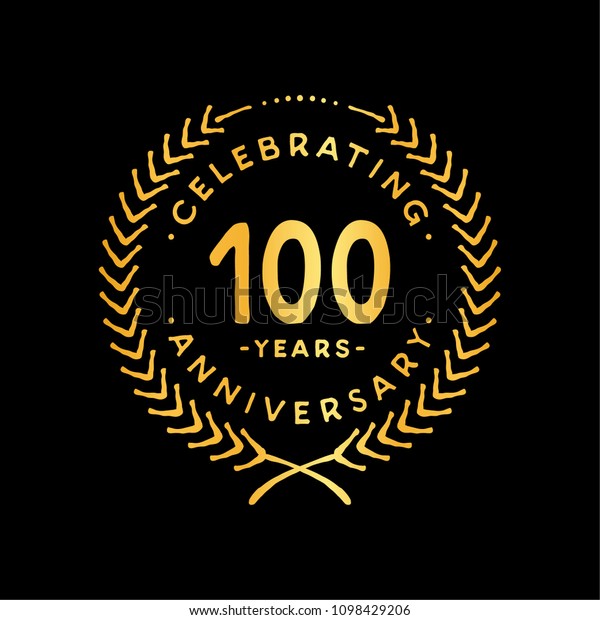 100 Years Design Template 100th Vector Stock Vector (Royalty Free ...