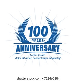 100 years design template. Anniversary vector and illustration template.
