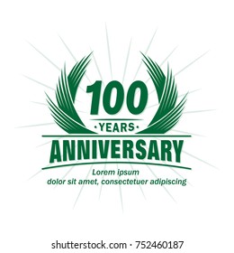 100 years design template. Anniversary vector and illustration template.