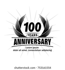 100 years design template. Anniversary vector and illustration template.