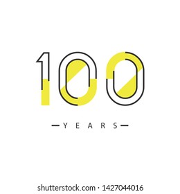 100 Years design template illustration