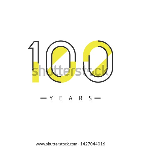 100 Years design template illustration