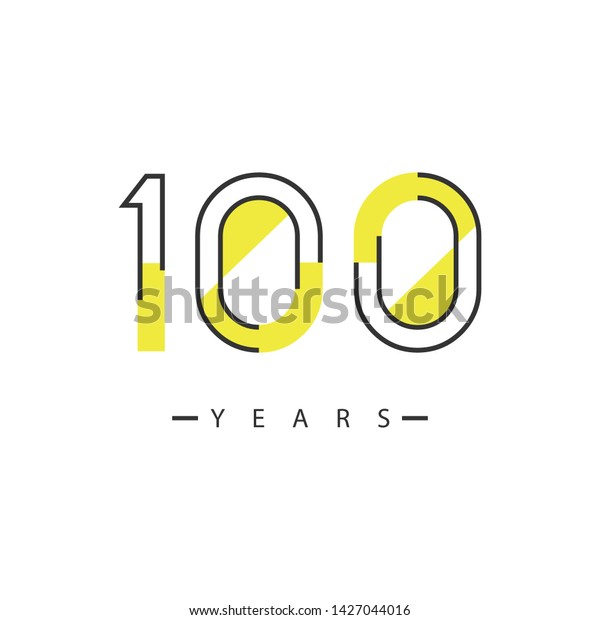 100 Years design\
template illustration