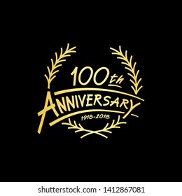 100 years design template. Vector and illustration. 100 years logo.