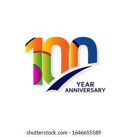 100 Years Elegant Anniversary Celebration Vector Template Design Illustration