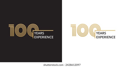 100 years experience banner celebration vector