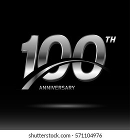 100 years silver anniversary logo celebration