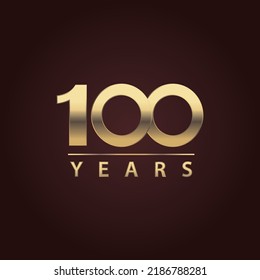 100 years symbol for commemorations and celebrations for events. centenary number for companies. hundred years logo. commemorative date.