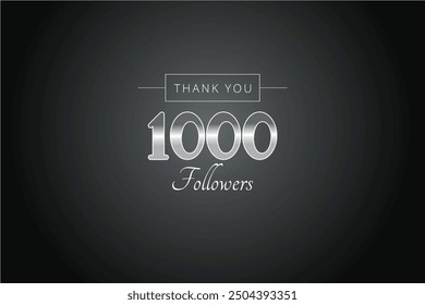 1000 OR 1k followers celebration. Thank you 1000 followers congratulation template banner. banner for social 1k friends and followers. celebrate subscribers and followers.
