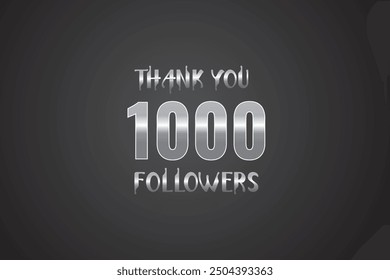1000 OR 1k followers celebration. Thank you 1000 followers congratulation template banner. banner for social 1k friends and followers. celebrate subscribers and followers.
