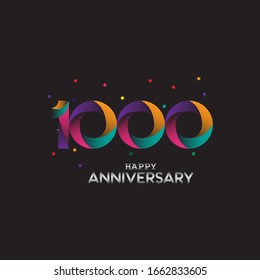 1000-jährige Vektorillustration Konzept-Template-Design-Illustration