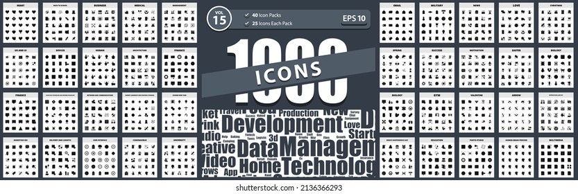 1000 Creative Icons Designs human brain process, education, easter, greece independence day, arrow