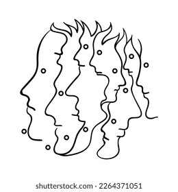 1000 Plantilla de diseño del logotipo Face