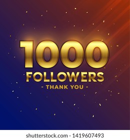 1000 followers celebration thank you template
