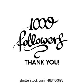 1000 followers vector 