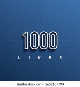 1000 Likes Vector Illustration Template Design