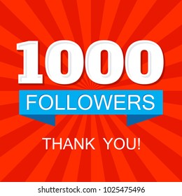 1000 (one thousand) followers social media post for networks