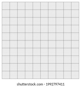 1000 square units of graph paper, white with black lines.