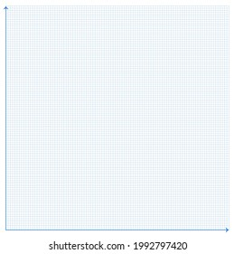 1000 square units of graph paper, white with blue lines, blue x-axis and y-axis.