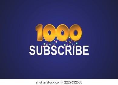 1000 SUBSCRIBE Vielen Dank, Vektorbanner-Design