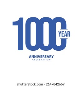 1000 Year Anniversary Celebration Vector Template Stock Vector (Royalty ...