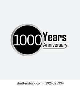 1000 Jahre alte Vektor-Template-Design-Illustration auf dem Hintergrund des Kreises