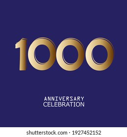 1000 Years Anniversary Celebration Vector Template Design Illustration